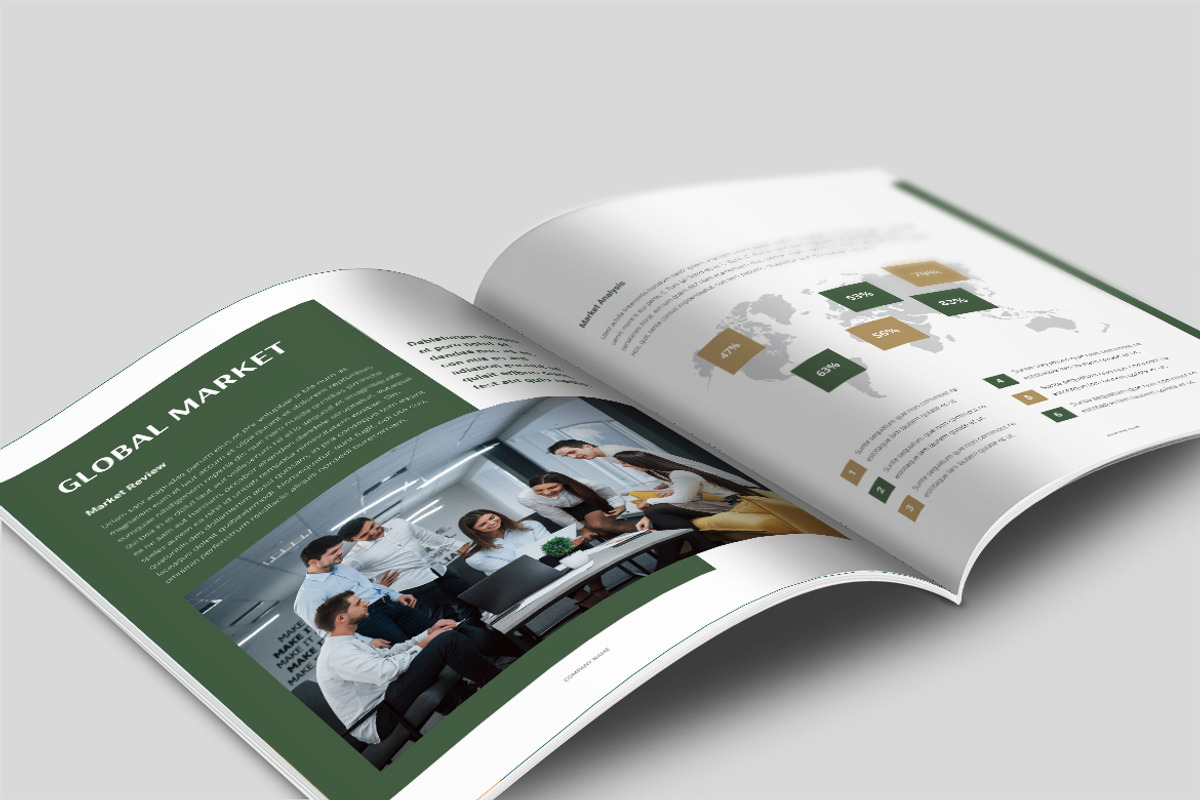 Green White Company Business Plan, a Brochure Template by UICreative (Photo 3 of 4)