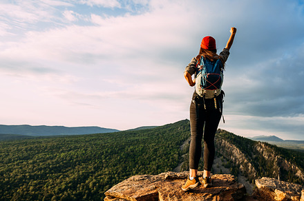 A traveler in the mountains, a Person Photo by SOTNIKOV_MISHA