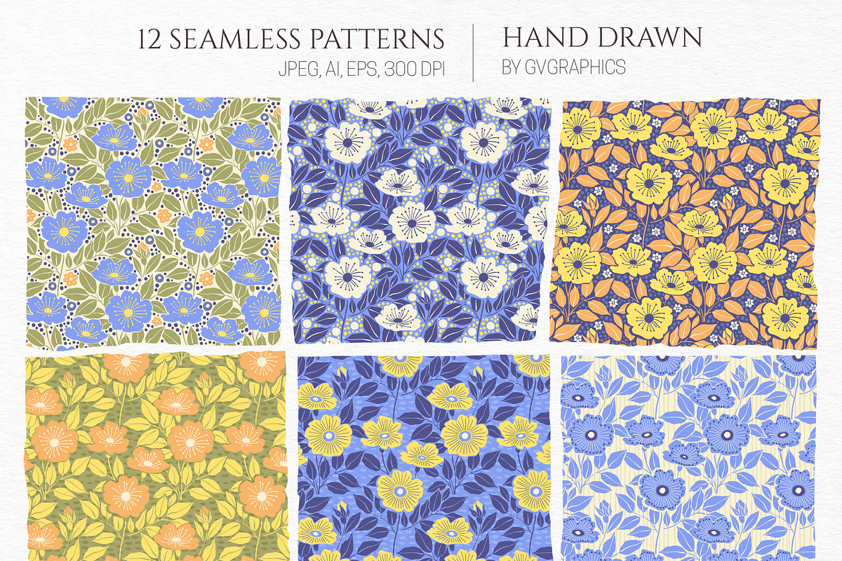 Ataraxia Patterns + Bonus Stickers, a Pattern Graphic by GVGraphics (Photo 4 of 10)