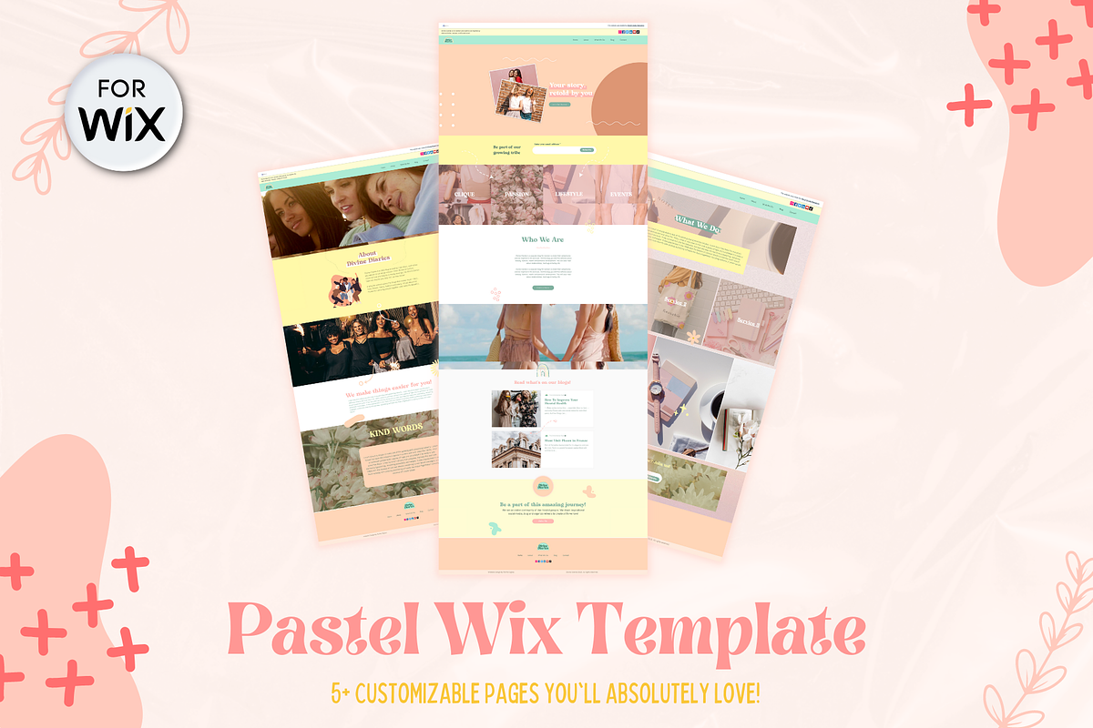 Pastel Inspired Website for Wix, a Landing Page Template by Parrot Designs (Photo 1 of 4)