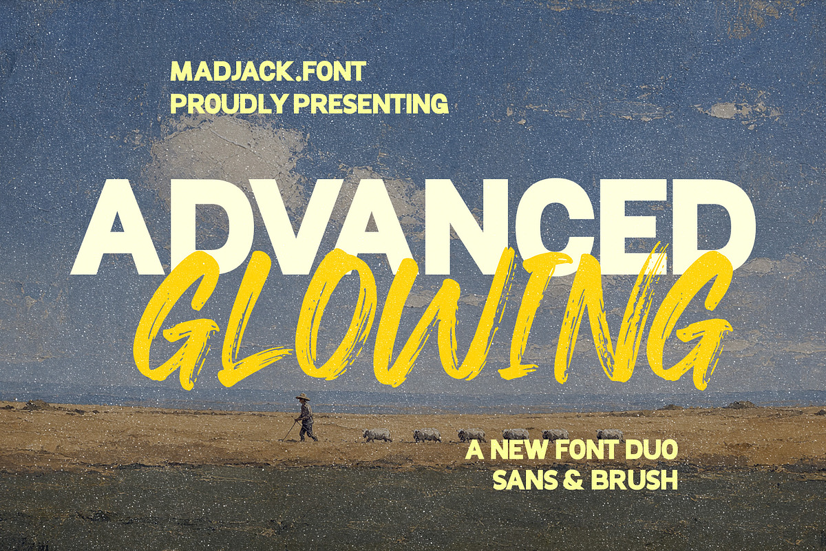 Advance Glowing - Duo Font, a Script Font by Madjack.font (Photo 13 of 13)