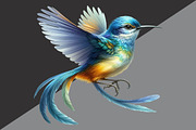 Watercolor Bird Clipart, an Illustration by Black Bird Studio (Thumbnail 6 of 6)