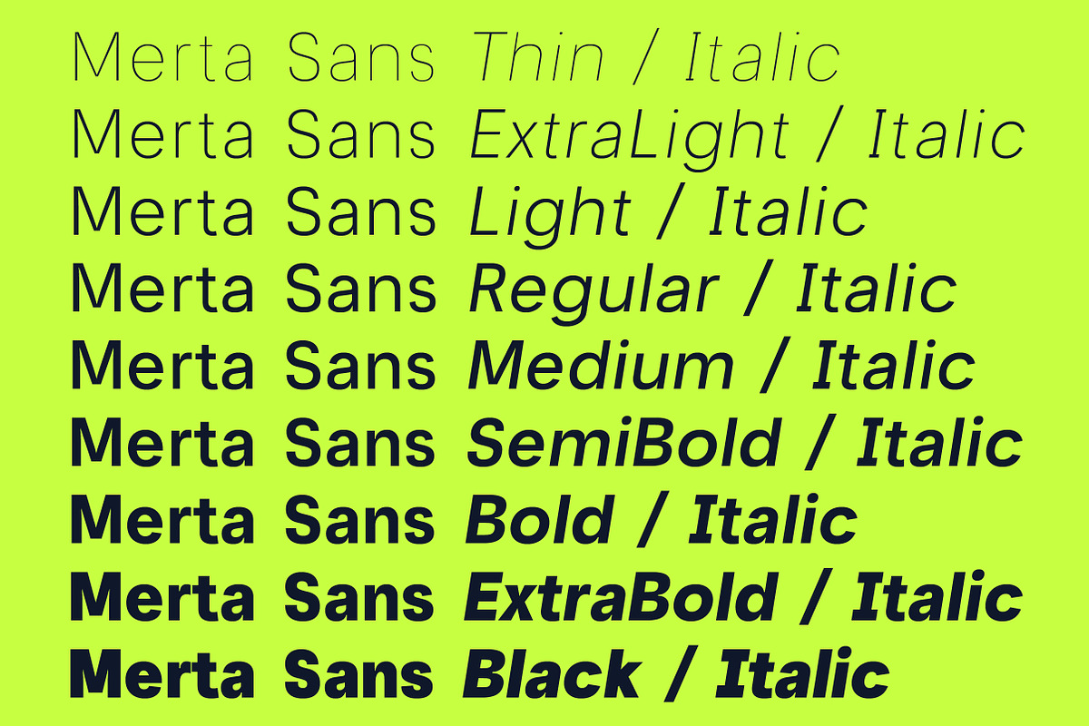 Merta Sans Family | Intro 60% OFF, a Sans Serif Font by Lettertype Studio (Photo 14 of 15)