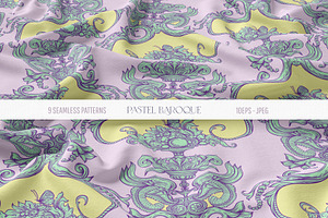 Pastel Baroque Seamless Pattern