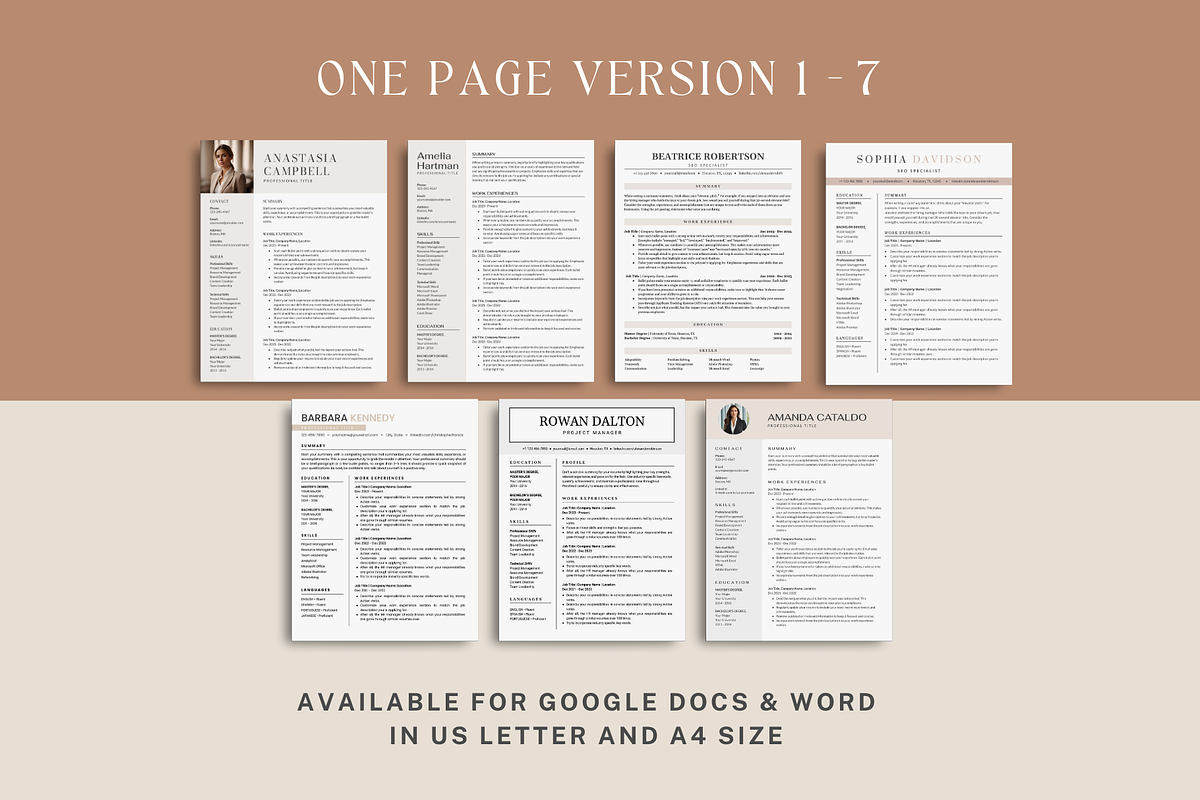 Resume Template Bundle, a Resume Template by bonadigitals (Photo 2 of 8)