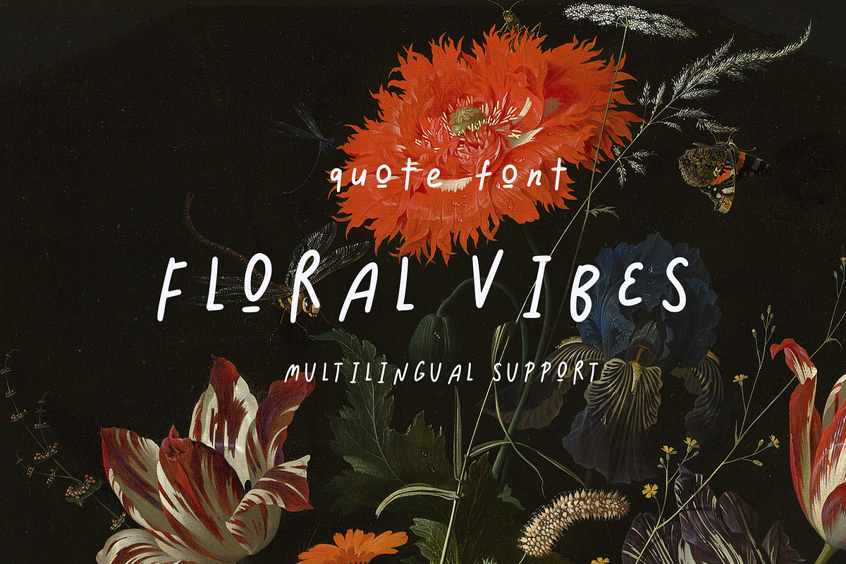 FLORAL VIBE - HANDWRITTEN QUOTE FONT, a Script Font by Ashiya Pixel (Photo 1 of 11)