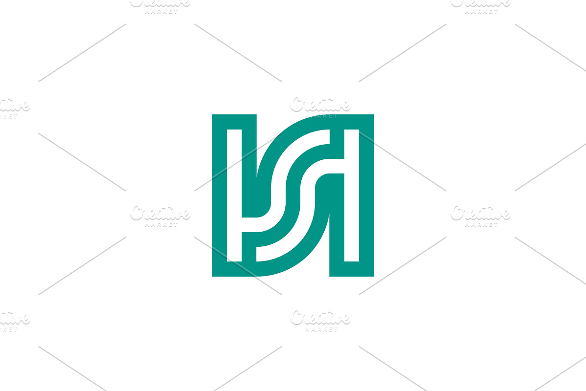 modern letter SH or HS logo, a Branding & Logo Template by Rasagama Studio