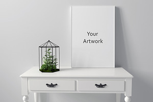 Frame on Table Mockup