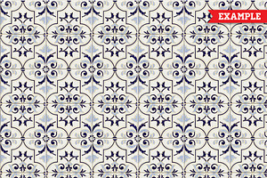 200 Seamless Portugal Azulejo Tiles