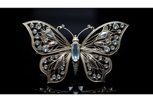 butterfly silver ornament ai, a Background Photo by pikepicture