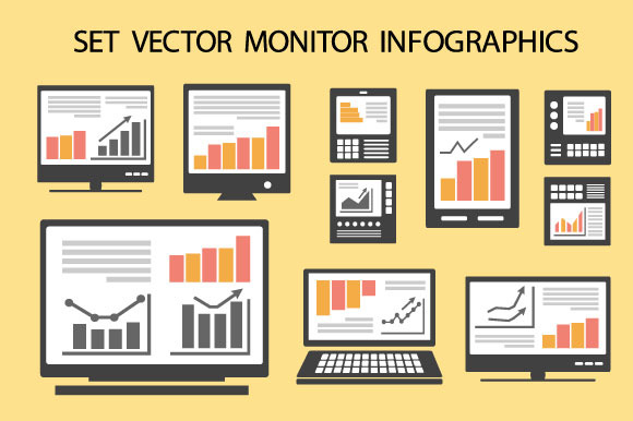Monitor Set Infographics