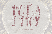 Petaliny | A Embroidery Font, a Handwritten Font by Berdansabersama (Thumbnail 1 of 9)
