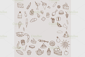 Set Of Food Theme