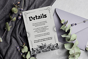 Gothic & Romantic Wedding Invitation, a Templates & Theme by TemplateCastleStore (Thumbnail 5 of 9)