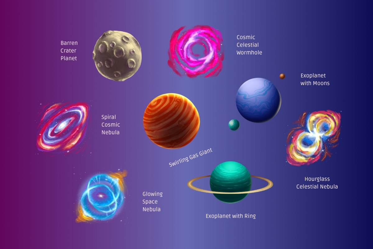 Planets and Nebulae, an Object Graphic by Deemak Daksina (Photo 3 of 3)