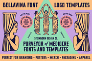 Bellavina Font and Logo Templates, a Handwritten Font by Chad Alan Steinborn (Thumbnail 1 of 6)
