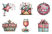 Happy New Year Clipart, an Illustration by CreationArt (Thumbnail 7 of 7)
