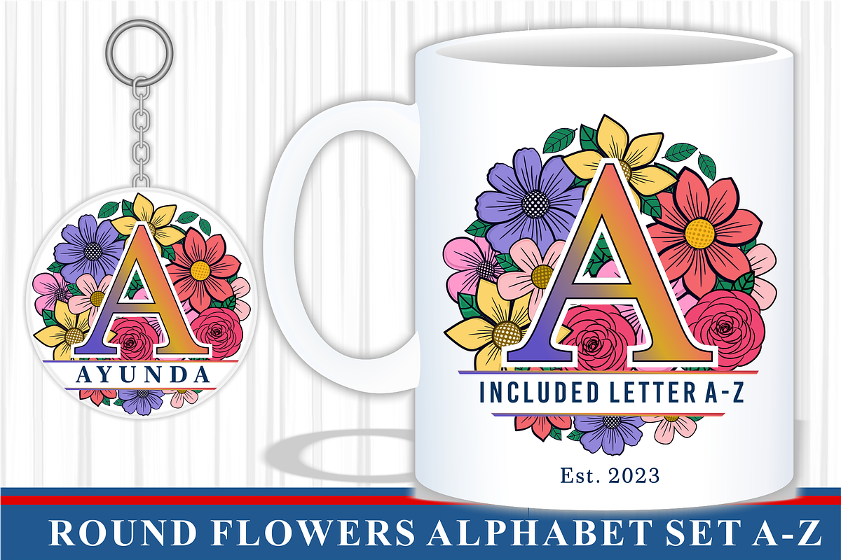 Floral Alphabet, Floral Font SVG, an Object Graphic by D2PUTRI (Photo 30 of 31)