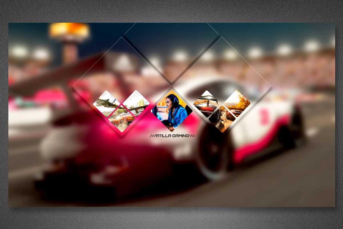 Modern Gamer YouTube Banner Template, a Social Media Template by loswl (Photo 2 of 8)