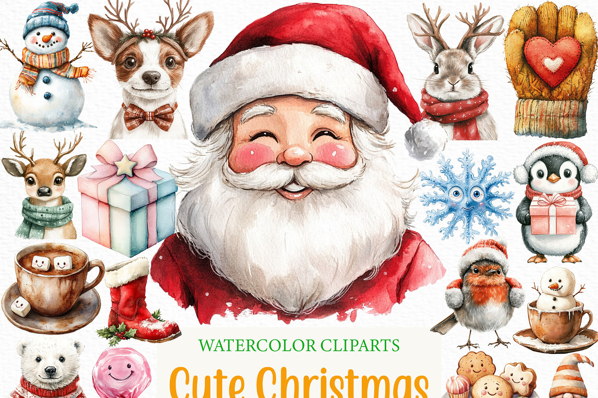 Cute Illustration Christmas PNG, an Illustration by Craft Nest (Photo 1 of 6)