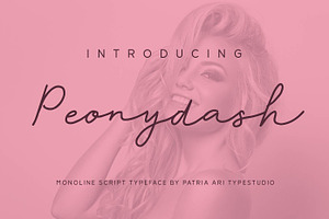 Peonydash - Monoline Script Font