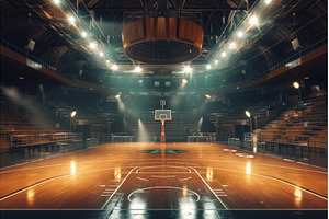 Round Basketball ball game. Generate, a Sports & Recreation Photo by Ylivdesign