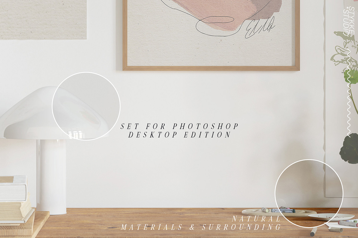 WOODEN | art & frame mockup, a Household Mockup by Stykke Studio (Photo 7 of 8)