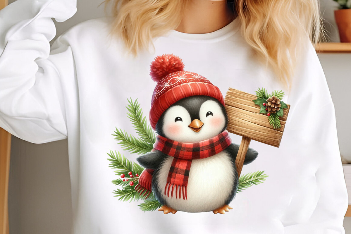 Watercolour Christmas Penguin Winter, an Illustration by SinaCreation (Photo 4 of 7)