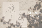 12 Summer Vacay Line Art, a Decorative Illustration by Miracles Everywhere (Thumbnail 1 of 7)