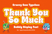 Groovy Gum - A Bubbly Display Font, a Symbol Font by agnyhasyastudio (Thumbnail 14 of 14)