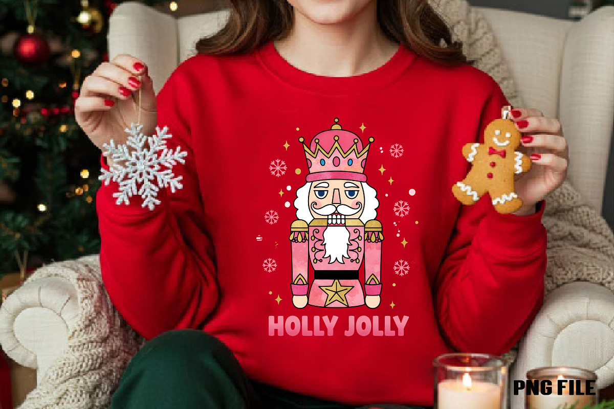 Holly Jolly Christmas PNG, an Illustration by DreamCafeArt (Photo 3 of 4)
