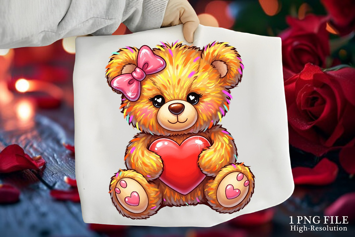 Valentine Teddy Bear Png, an Illustration by Canvas Craft (Photo 1 of 7)