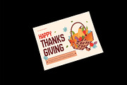 Minimal Thanksgiving Greeting Card, a Card Template by Neermana (Thumbnail 3 of 4)