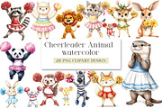 Cheerleader Animal Clipart, an Illustration by DreamArtGraphic (Thumbnail 4 of 4)