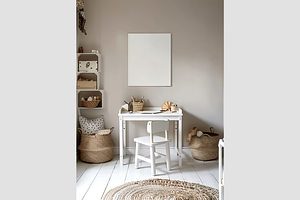 Mockup Frame in a Children's Room, an Architecture Photo by GFXCity
