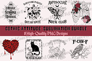 Gothic Attitude Funny PNG Bundle, a Graphic by Pet Cave (Thumbnail 1 of 9)