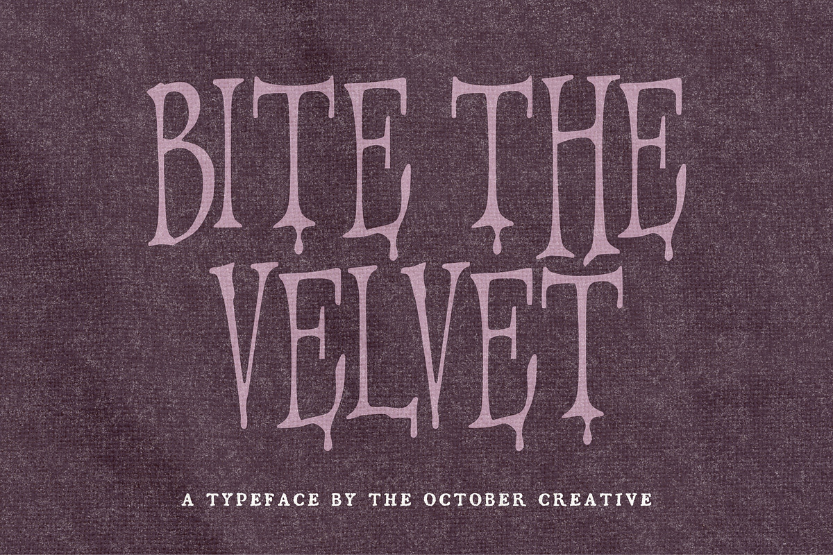 Bite the Velvet Condensed Display, a Handwritten Font by The October Creative (Photo 1 of 8)