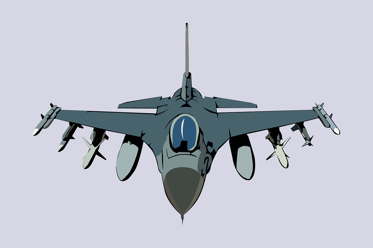 Combat aircraft, a Transportation Illustration by Sumberpangan (Photo 3 of 3)