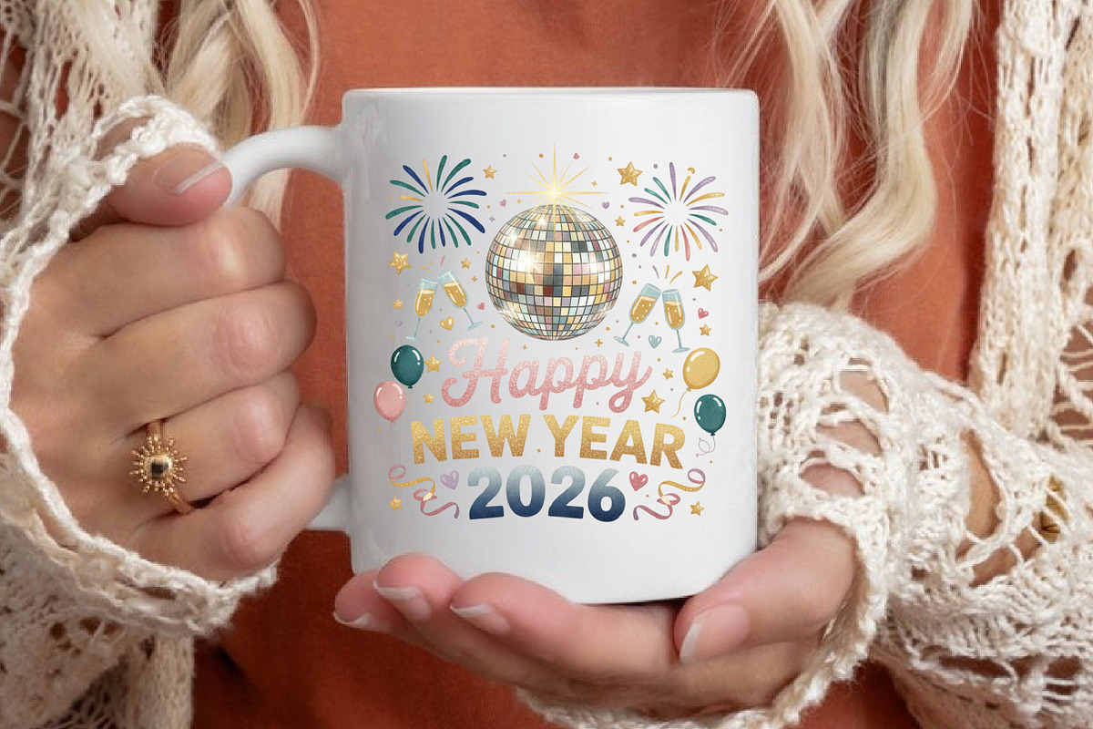 Happy New Year 2026 PNG, Disco Ball, an Illustration by Designking (Photo 5 of 6)