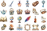Vintage Doodles Sketched Clipart Set, an Illustration by Sublimation Artist (Thumbnail 2 of 6)