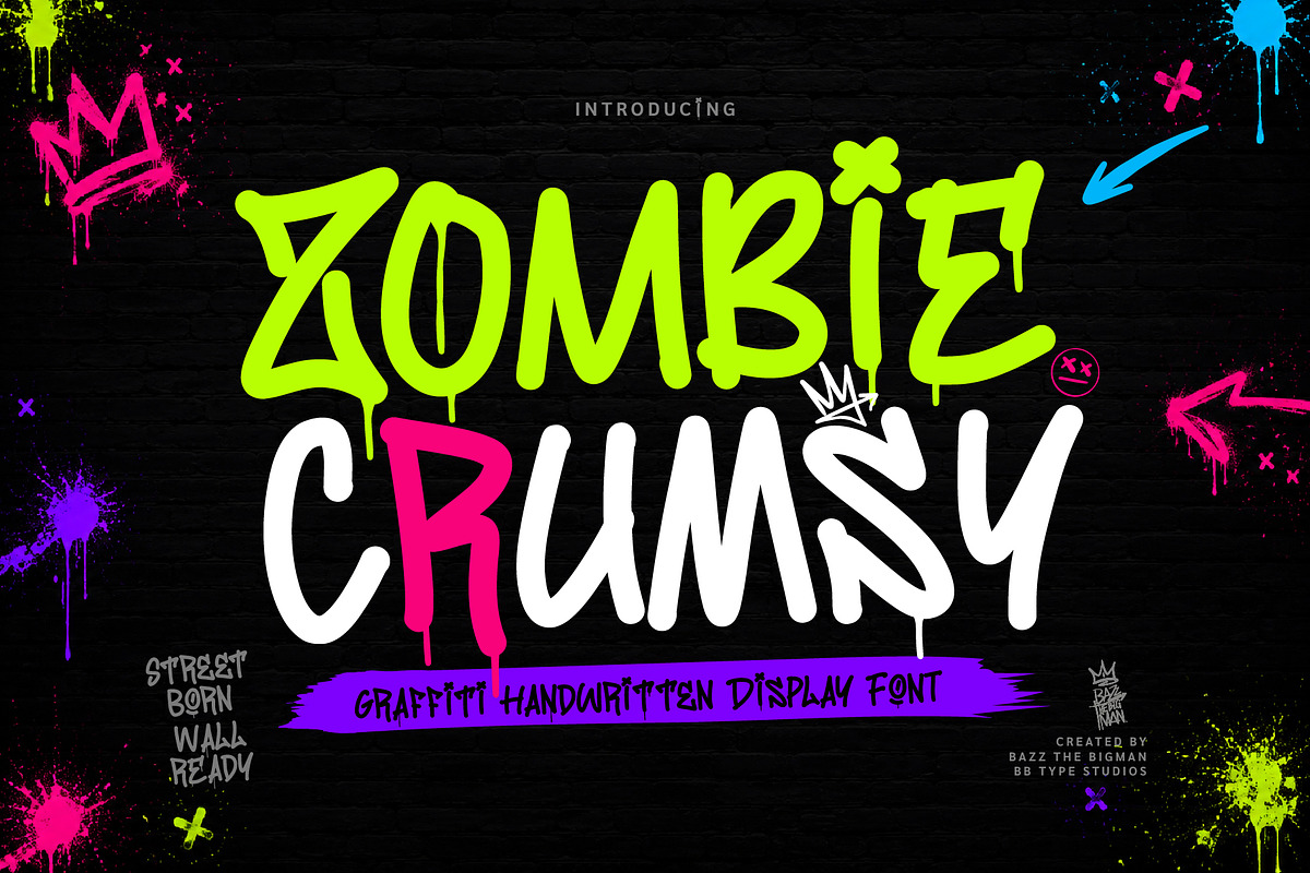 Zombie Crumsy, a Handwritten Font by BBtypeStudios (Photo 1 of 12)