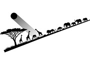 Abstract Savanna Scenery Silhouette, a Graphic by Designer_Momina (Thumbnail 4 of 13)