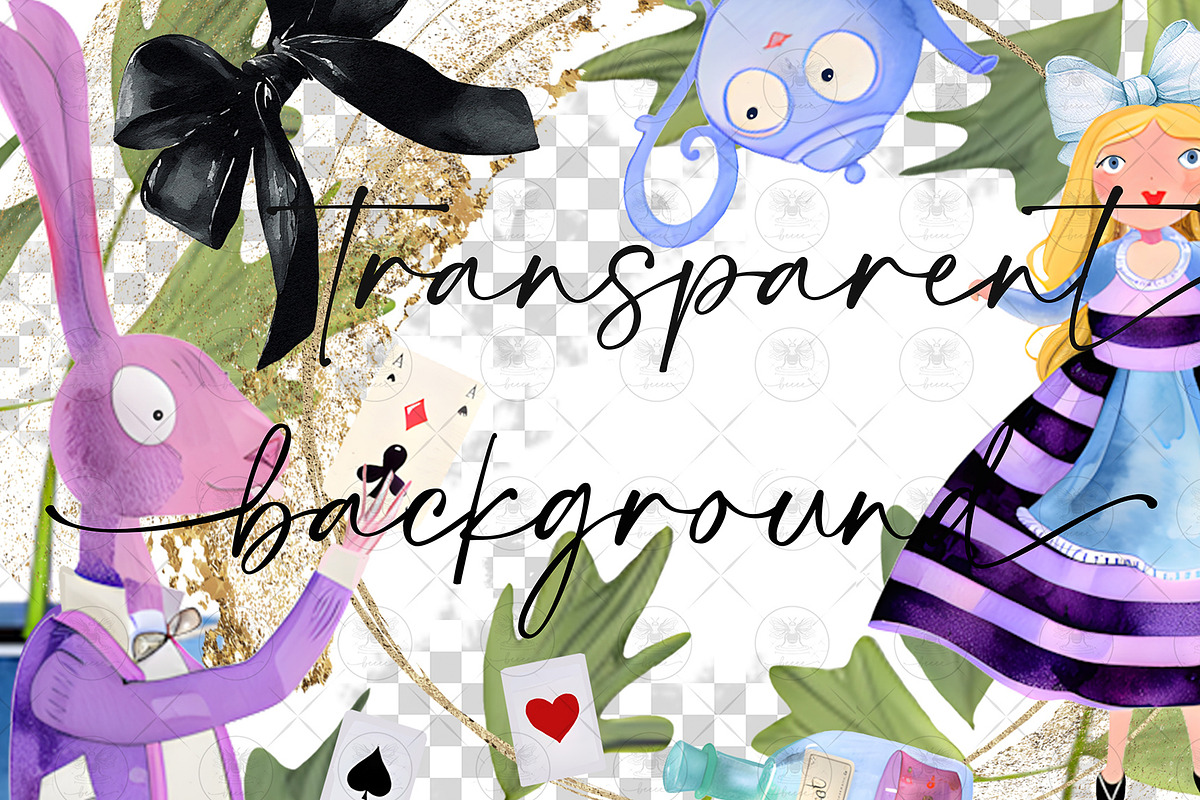 Alice in Wonderland Clipart, an Illustration by BigCakeBee (Photo 2 of 4)