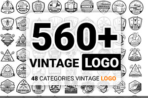 560 Vintage Logo, Monogram Logo
