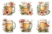 Watercolor Summer Beer Clipart, an Illustration by SinaCreation (Thumbnail 2 of 9)