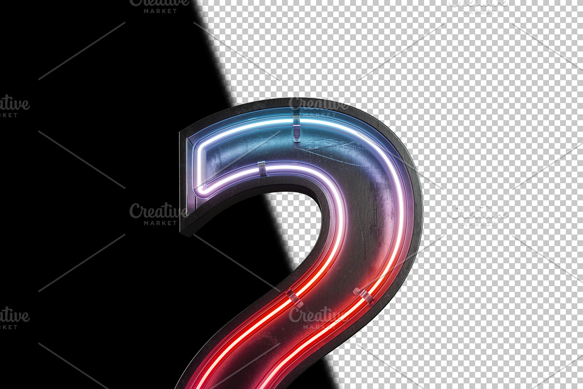 Neon light Alphabet letters, a Decorative Illustration by S_design (Photo 7 of 8)