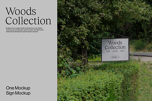 Woods Collection Sign Mockup 1