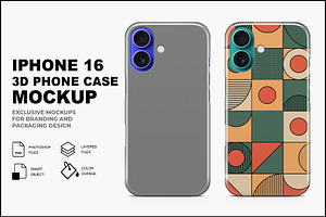 iPhone 16 3d Phone Case Mockup, an iPhone Mockup by GraphicsPixel