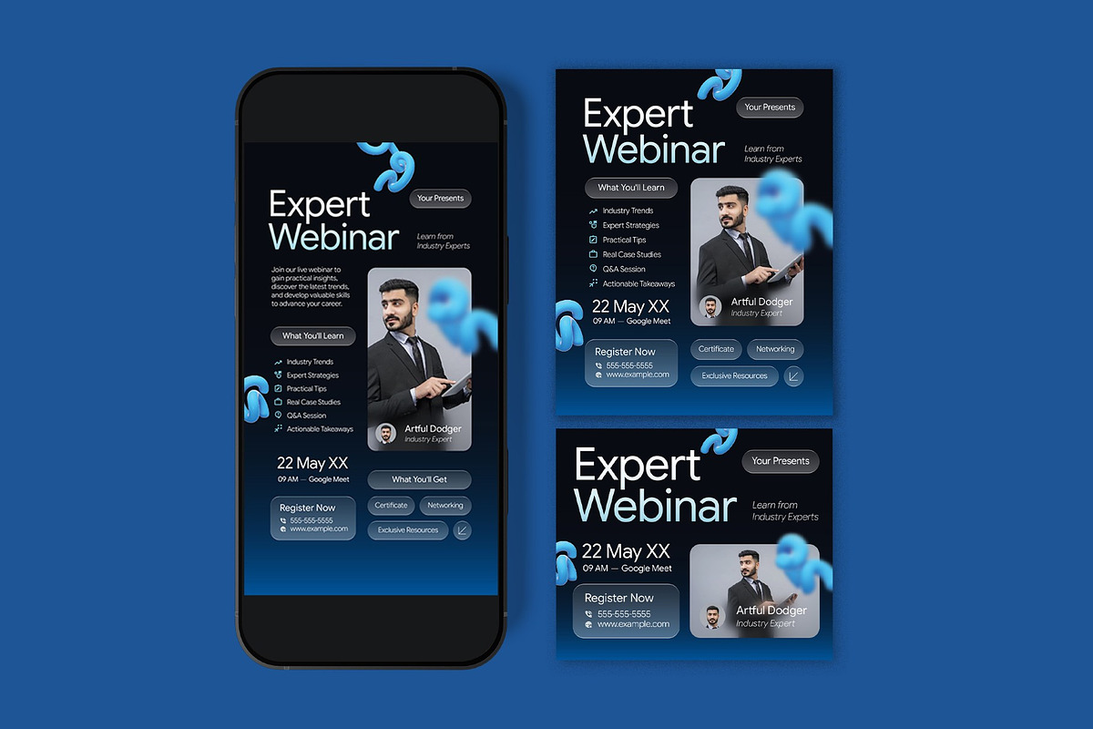 Expert Webinar Flyer, a Flyer Template by graphicook (Photo 3 of 3)