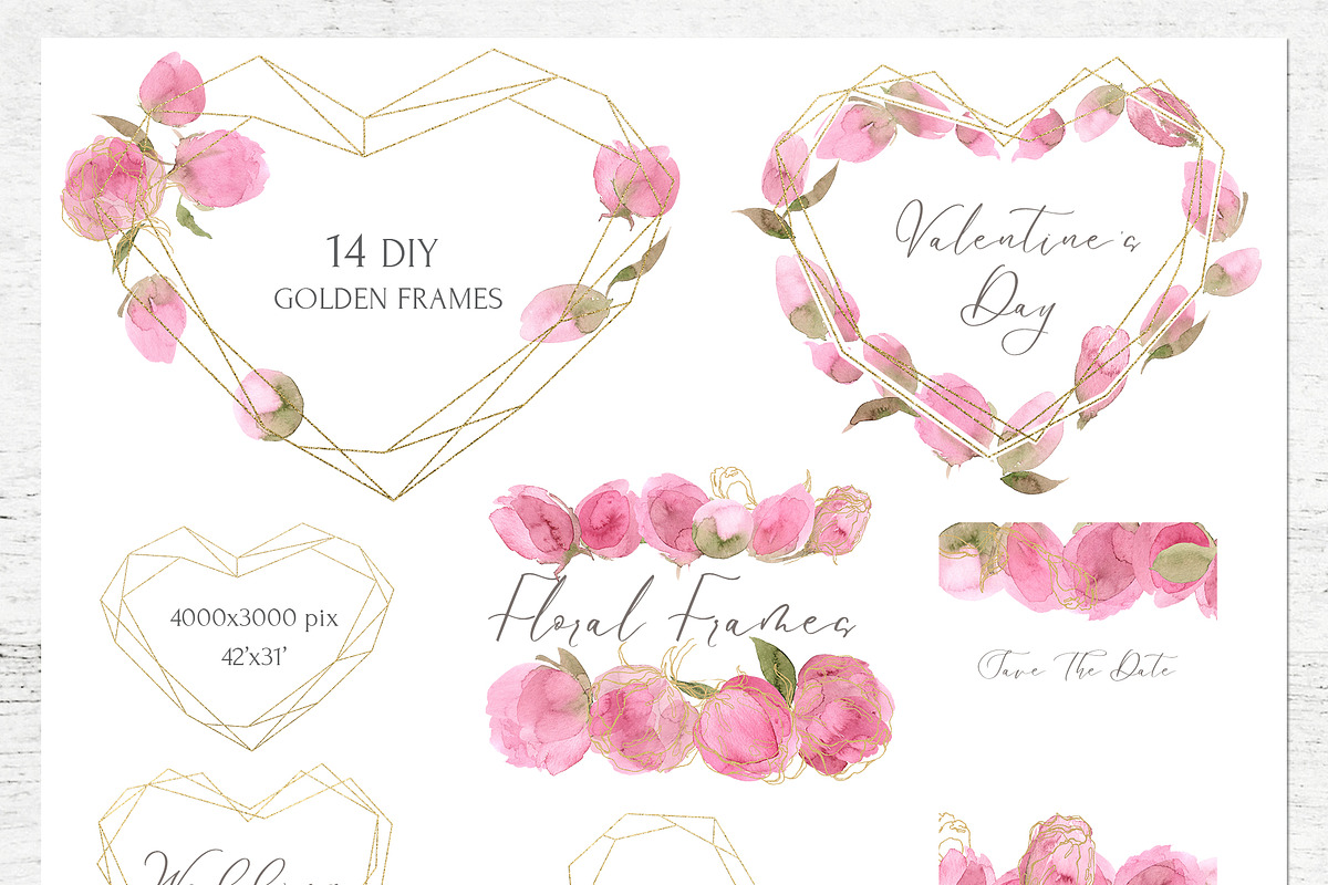 Into The Blush Watercolor Collection, an Object Graphic by Cat In Colour (Photo 5 of 11)